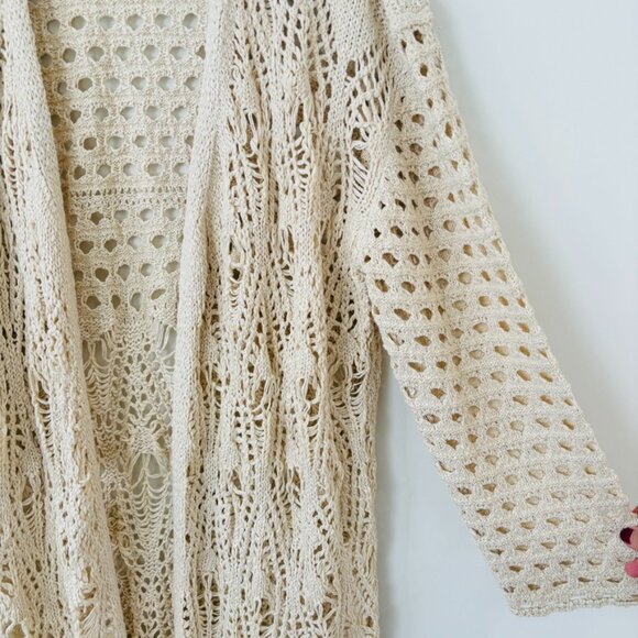 Natural Life Abigail Duster Crochet Hippie Size L XL Boho Festival - Picture 6 of 11